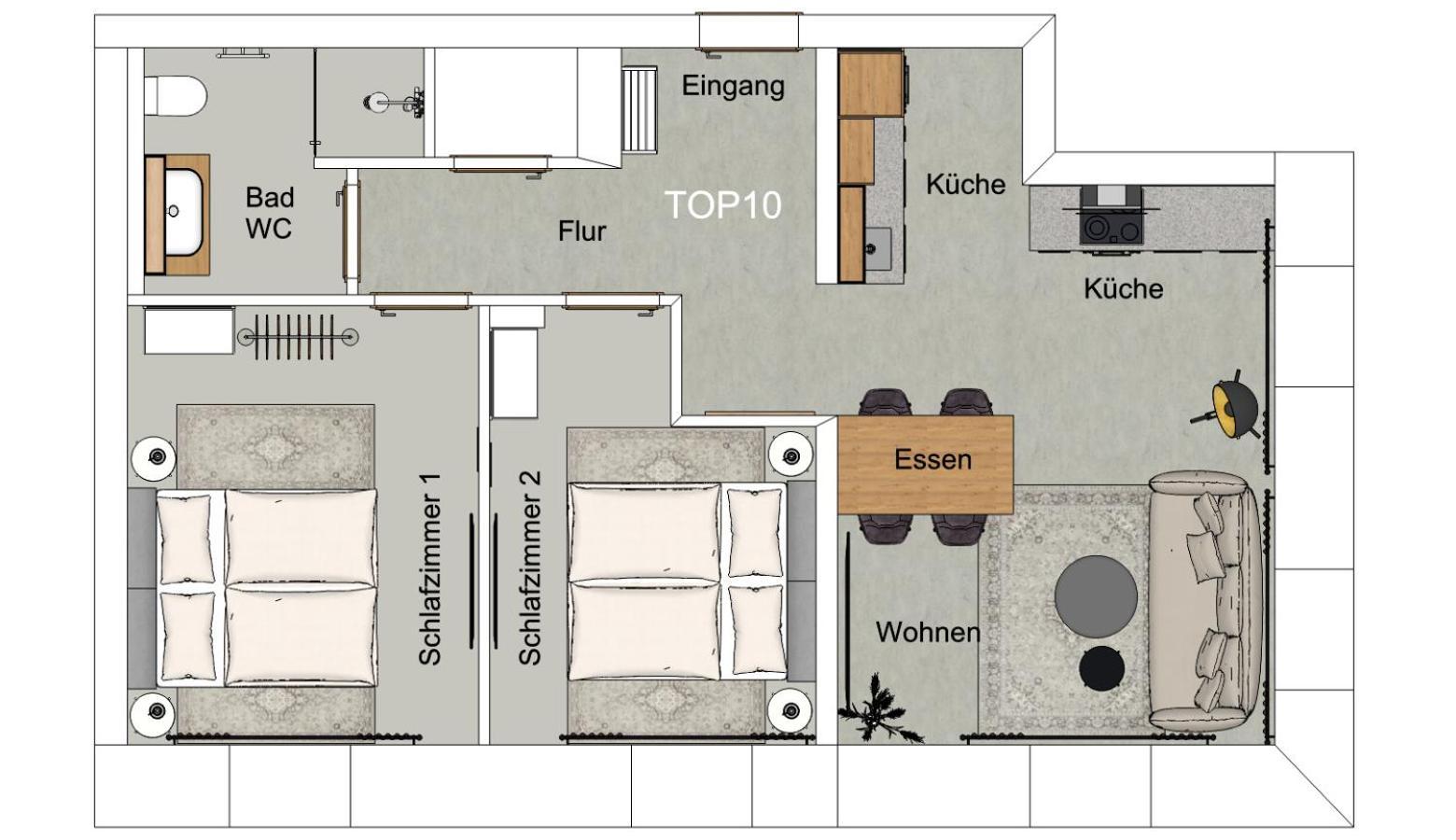 Waterfront - Urbane Eleganz Am Bachufer Apartment Villach Bagian luar foto